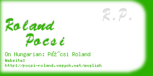 roland pocsi business card